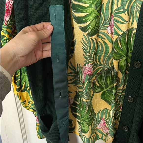 Free People Sandrine Rose original - Dark Green Grandpa Sweater - Picture 8 of 8